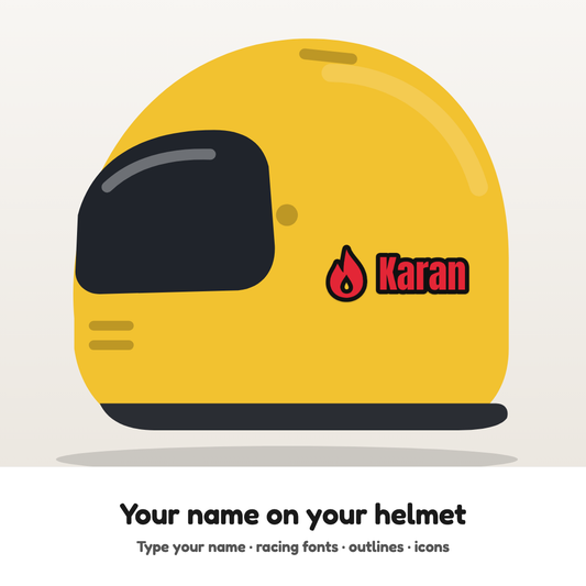 Your Name on Your Helmet | Customised Hard Surface Patch