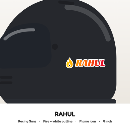 Your Name on Your Helmet | Customised Hard Surface Patch