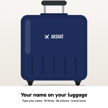 Your Name on Your Luggage | Customised Hard Surface Patch