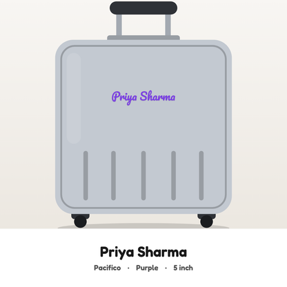 Your name on your luggage, customised hard surface name patch