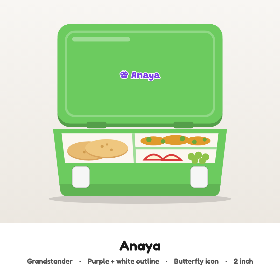 Your Child's Name on Their Tiffin Box | Customised Hard Surface Patch