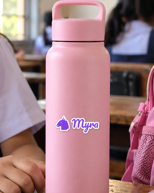 Your child's name on their school bottle, customised hard surface name patch