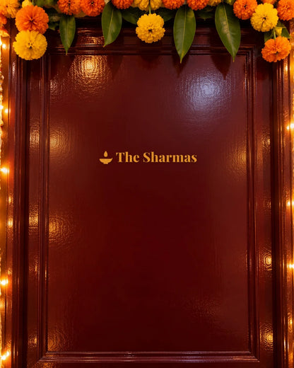 Your family name on your main door, customised hard surface name patch