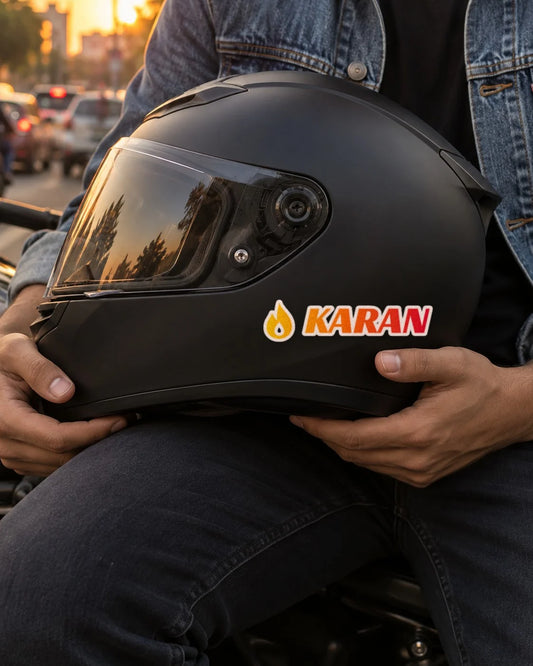 Your name on your helmet, customised hard surface name patch