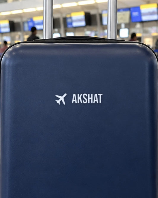 Your name on your luggage, customised hard surface name patch