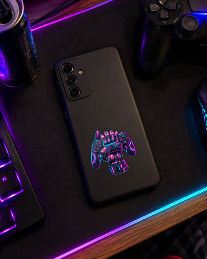 Cyber Gamer Fist gamer patch on a phone case