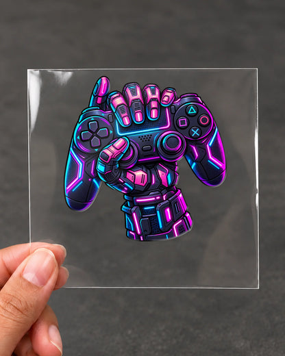 Cyber Gamer Fist gamer patch on clear film