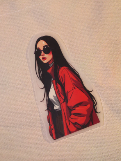 Red Coat Drip | Iron-on Patch | Girlie Pop