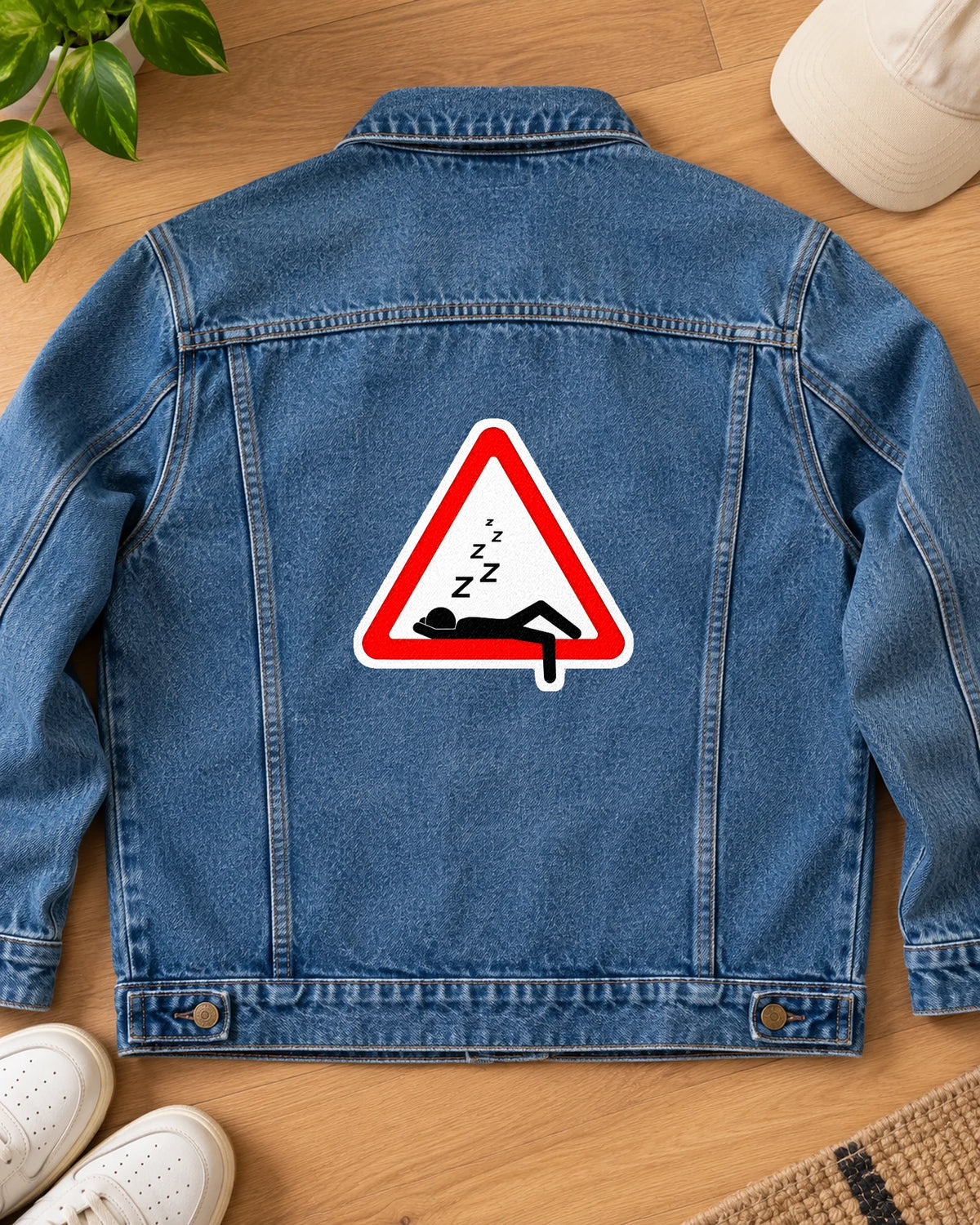 Daily Hazards iron-on patch on clothes