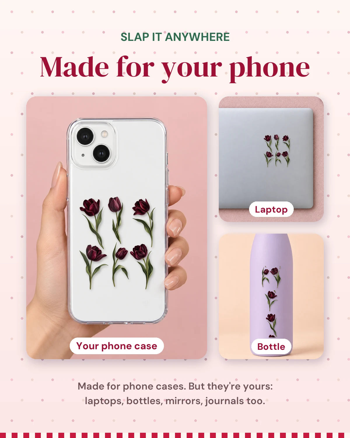 Dark Tulips: made for your phone, slap it anywhere