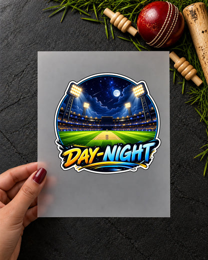 Day-Night iron-on patch in hand