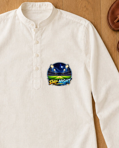 Day-Night iron-on patch on clothes