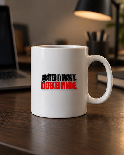 Defeated By None hard surface patch mockup