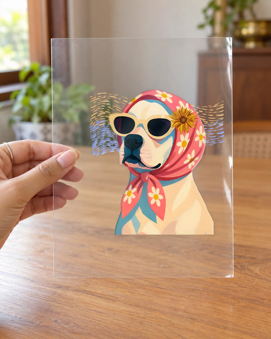 Desert Diva hard surface patch on clear film