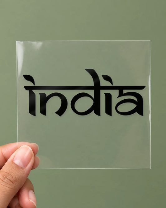 Desi India hard surface patch on clear film