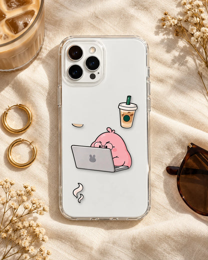 Desk Buddy pieces arranged on a phone