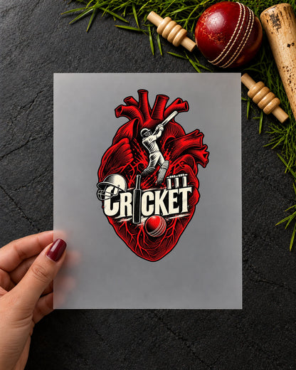 Dil Se Cricket iron-on patch in hand