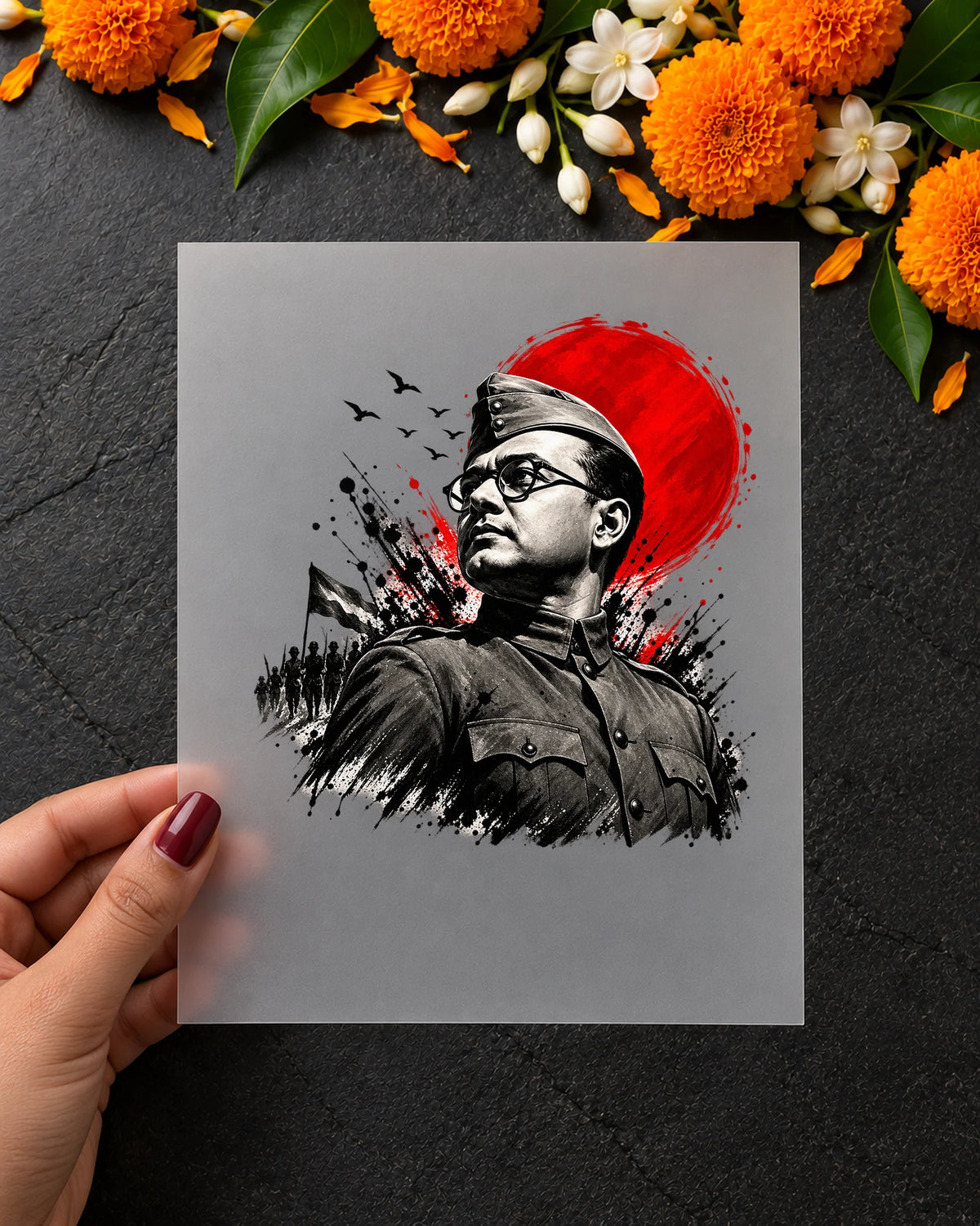 Dilli Chalo iron-on patch in hand