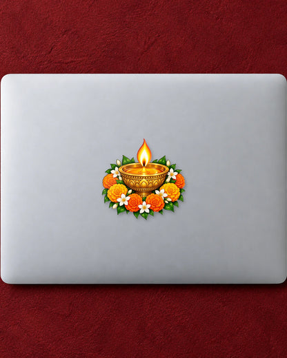 Diwali Diya hard surface patch mockup