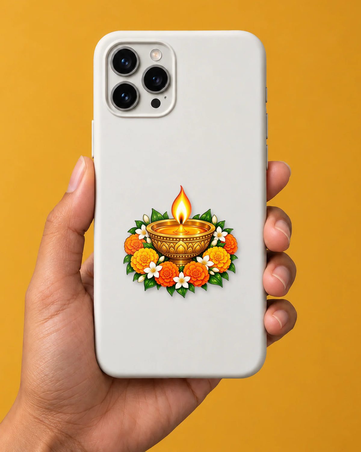 Diwali Diya hard surface patch mockup