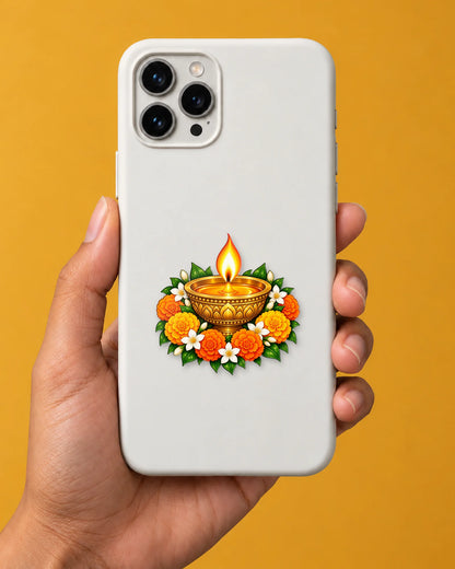 Diwali Diya hard surface patch mockup