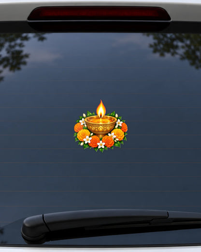 Diwali Diya hard surface patch mockup