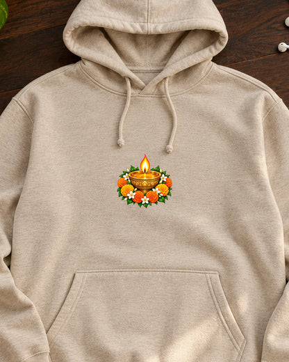 Diwali Diya iron-on patch on clothes