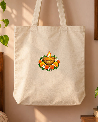 Diwali Diya iron-on patch on clothes