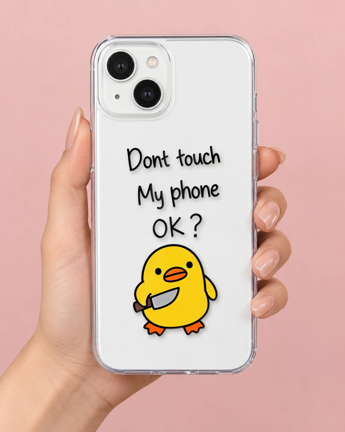 Duck Off phone makeover pack on a phone case