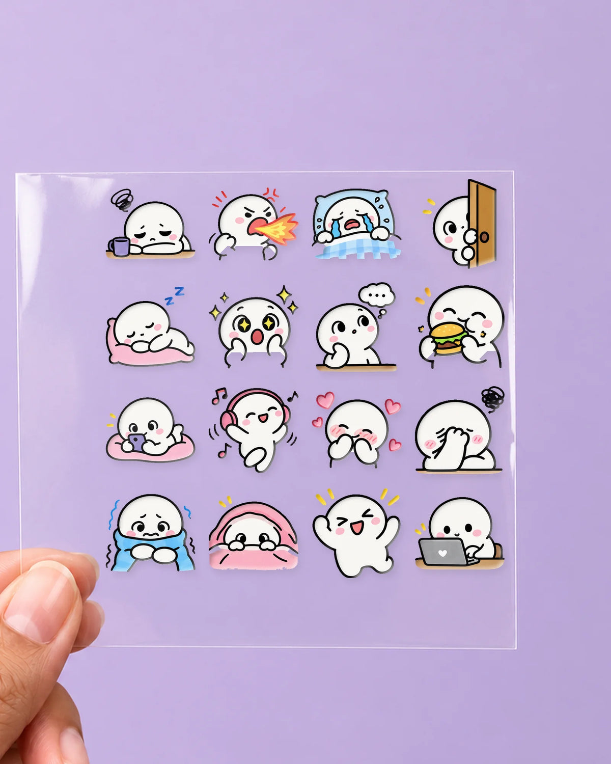 Doodle Mood mini hard surface patch sheet on clear film