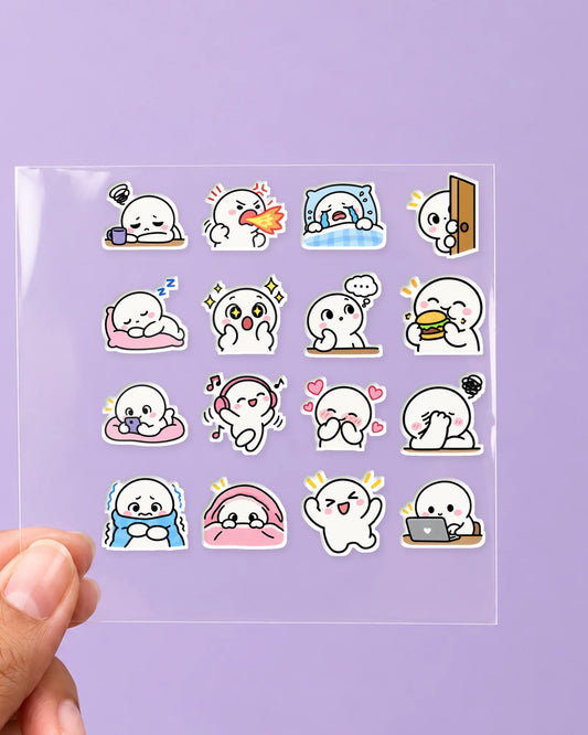 Doodle Mood mini hard surface patch sheet on clear film