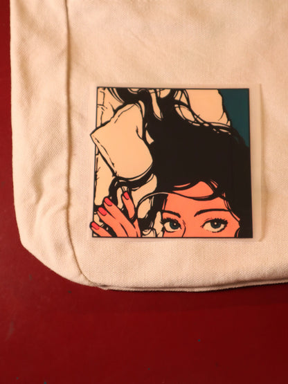 Peek-A-Mood | Iron-on Patch | Girlie Pop