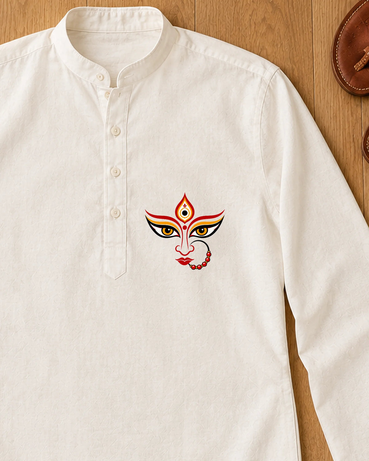 Maa Ke Nayan iron-on patch on clothes