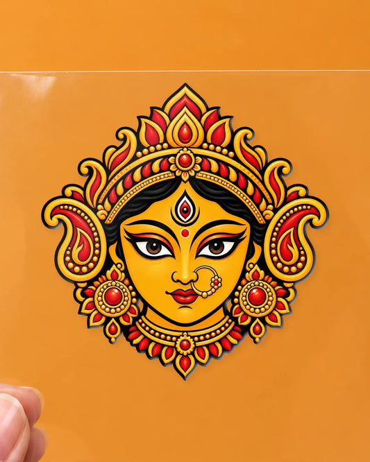 Maa Durga hard surface patch on clear film