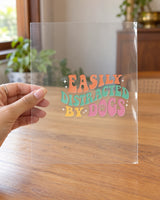 Easily Distracted hard surface patch on clear film