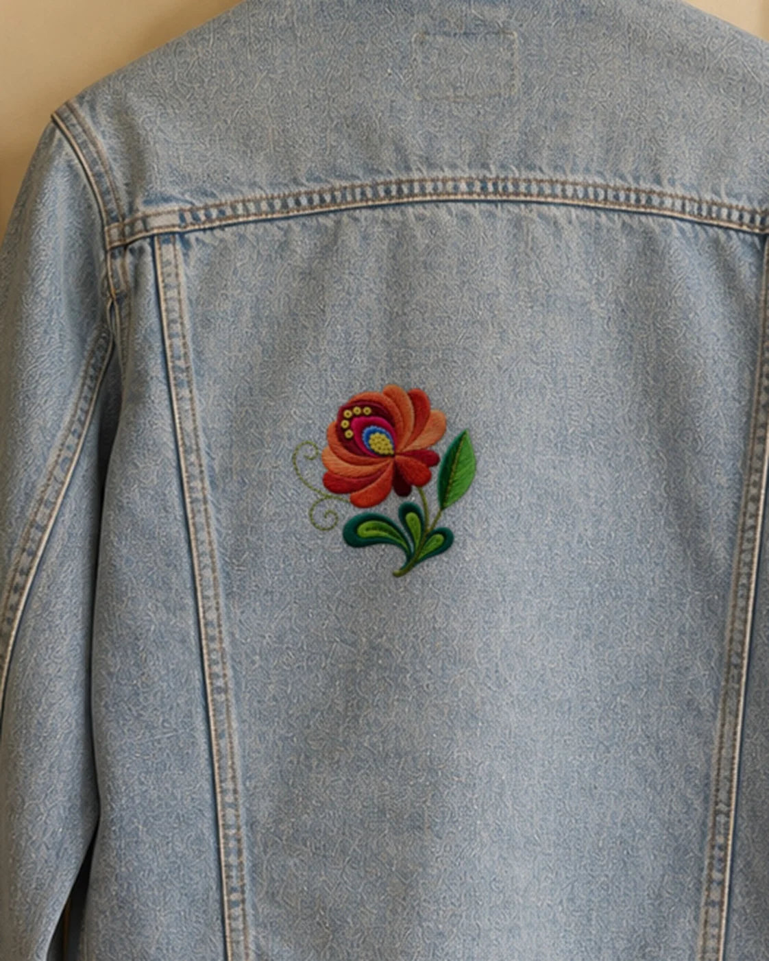 Ember Bloom embroidery-look iron-on patch | Thread Theory