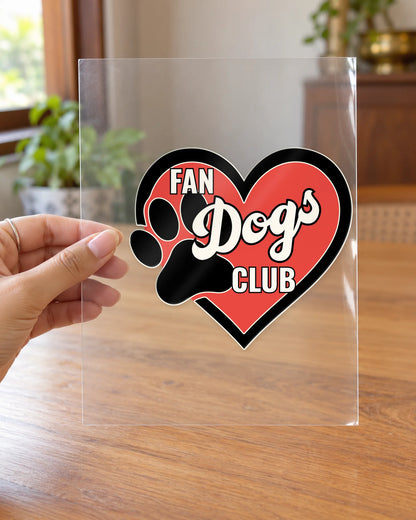 Fan Club hard surface patch on clear film