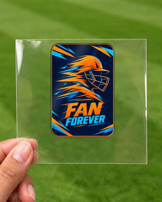 Fan Forever hard surface patch on clear film