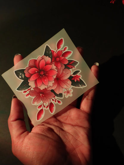 Scarlet Bloom Burst | Iron on patch | Pinterest Flowers