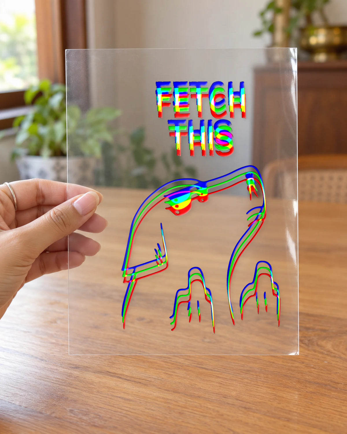Fetch This hard surface patch on clear film