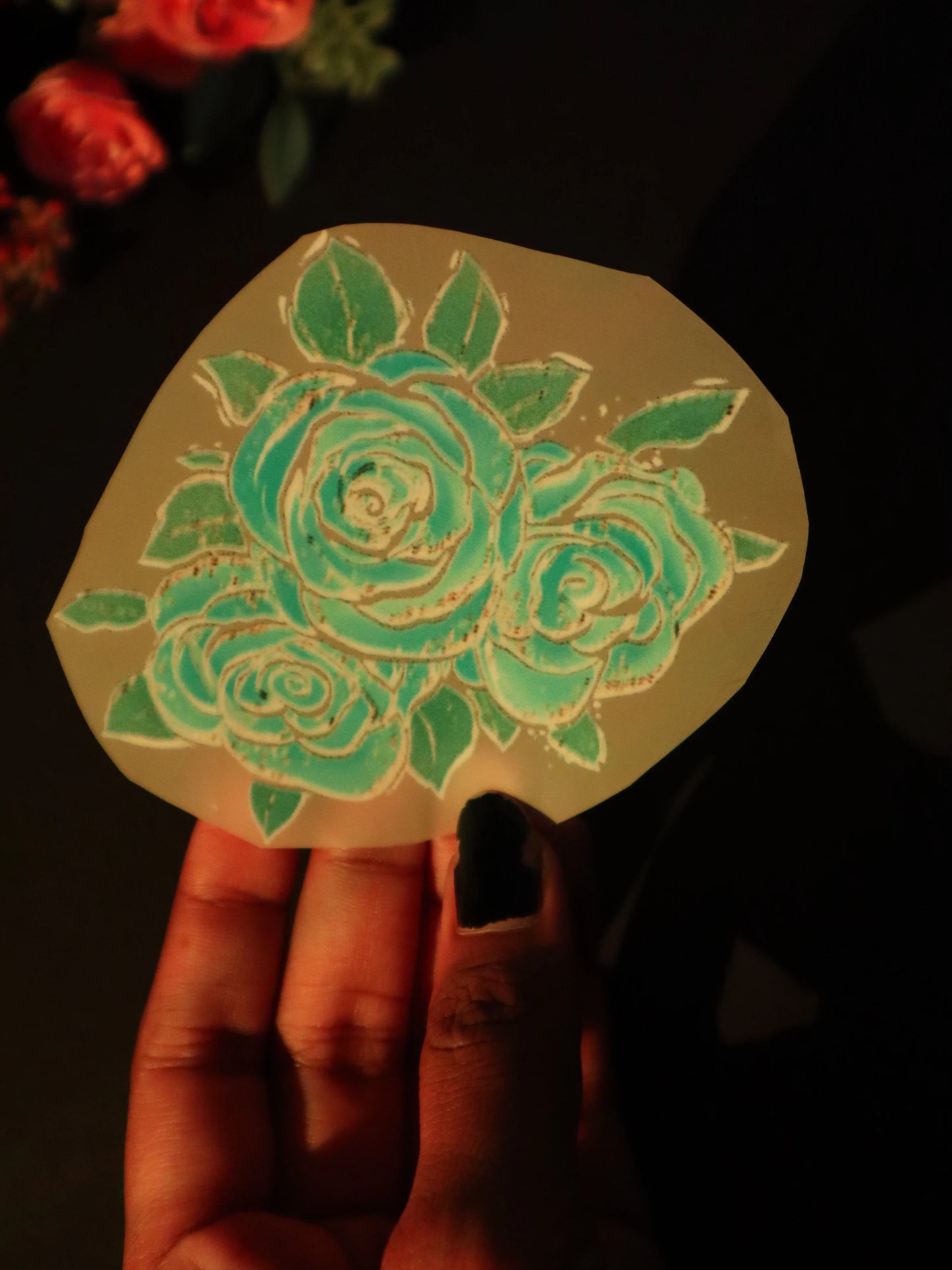 Teal Bloom Dream | Iron on patch | Pinterest Flowers