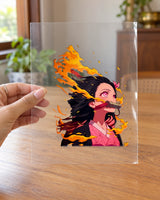 Flame Within hard surface patch on clear film
