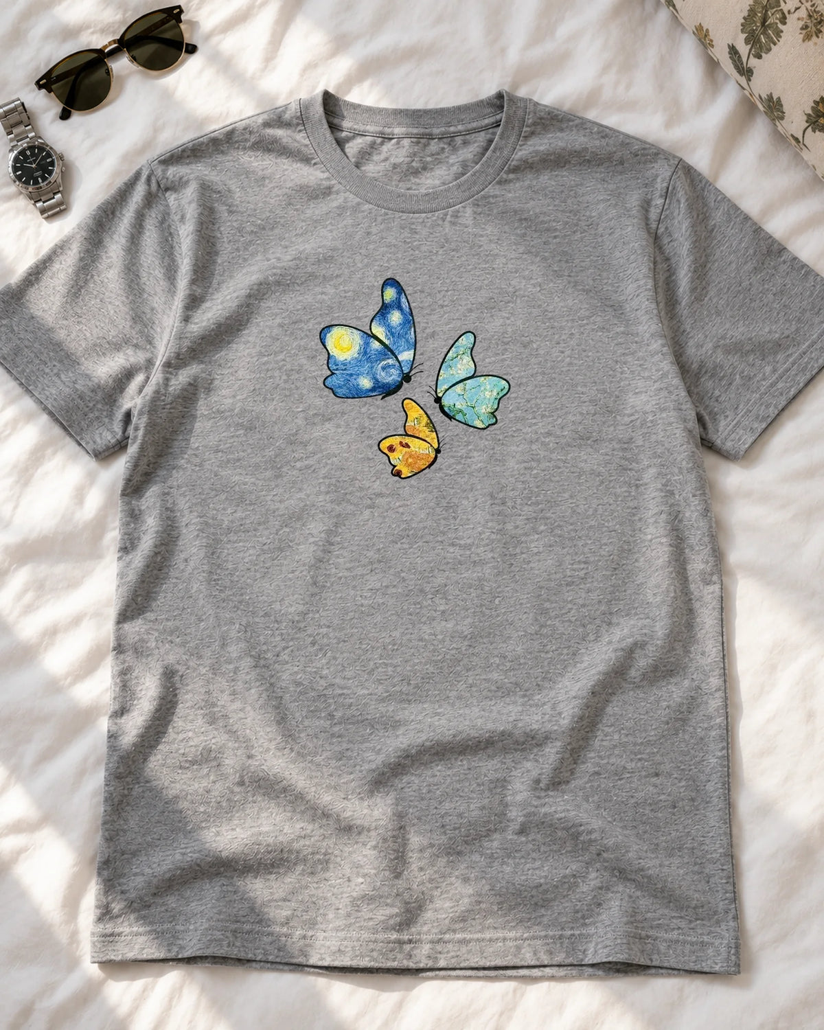 Flight of Fancy & Fact iron-on patch on clothes