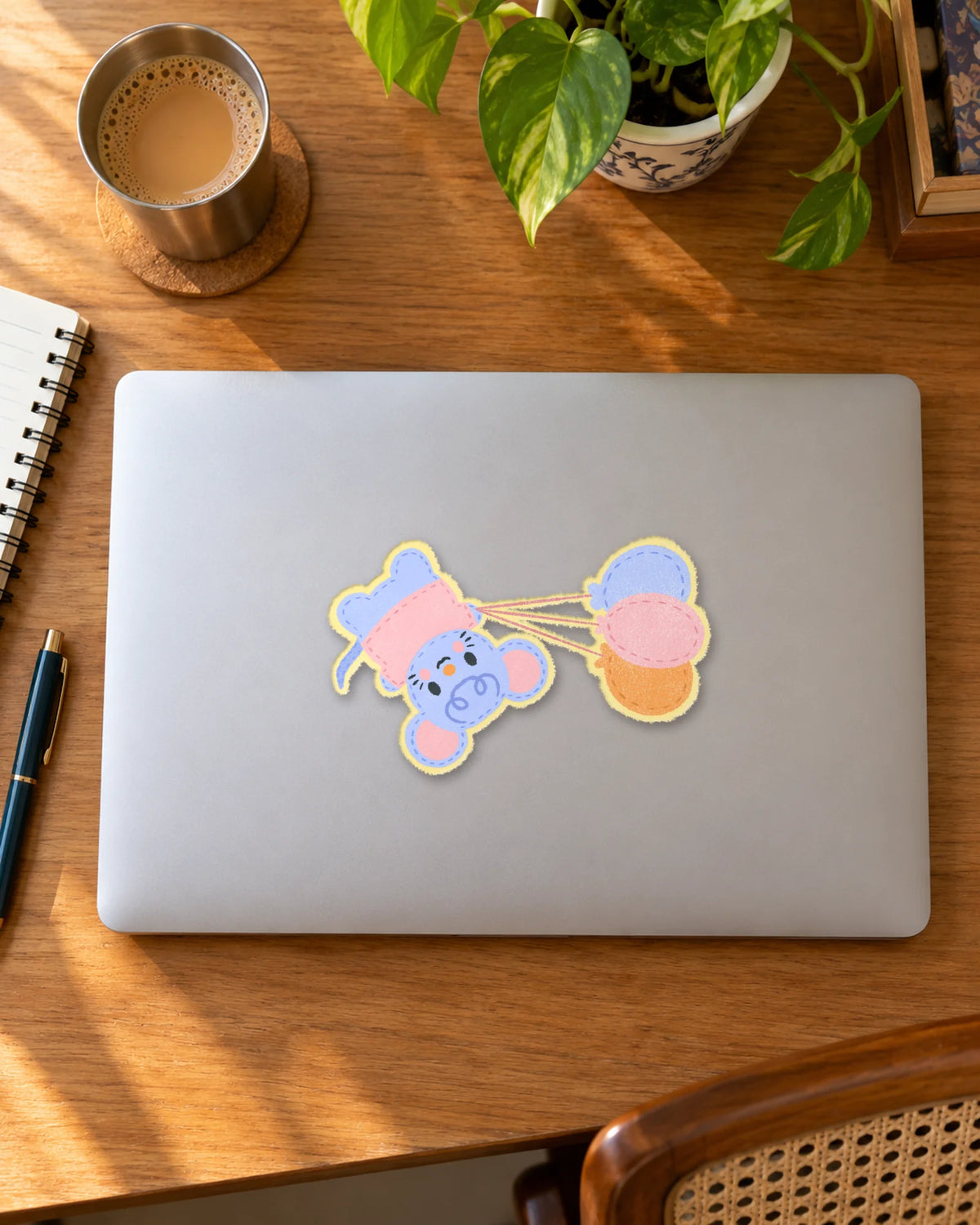 Floating Through Life hard surface patch mockup