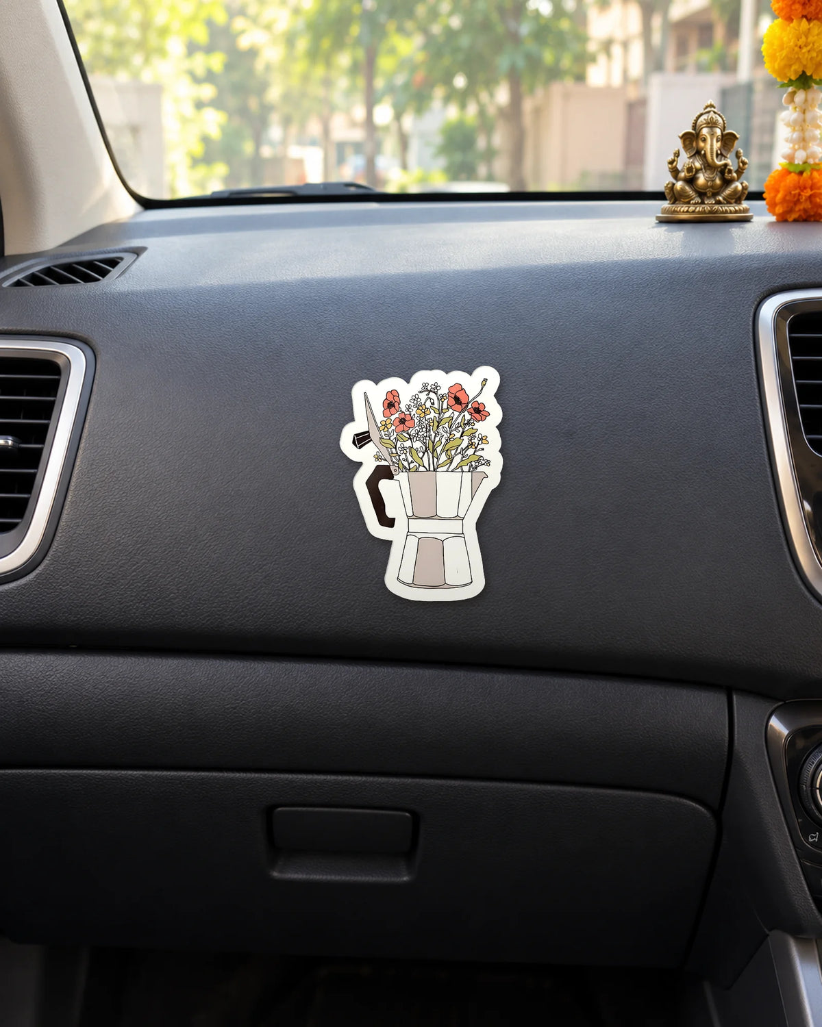 Flora Mocha hard surface patch mockup