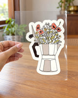 Flora Mocha hard surface patch on clear film