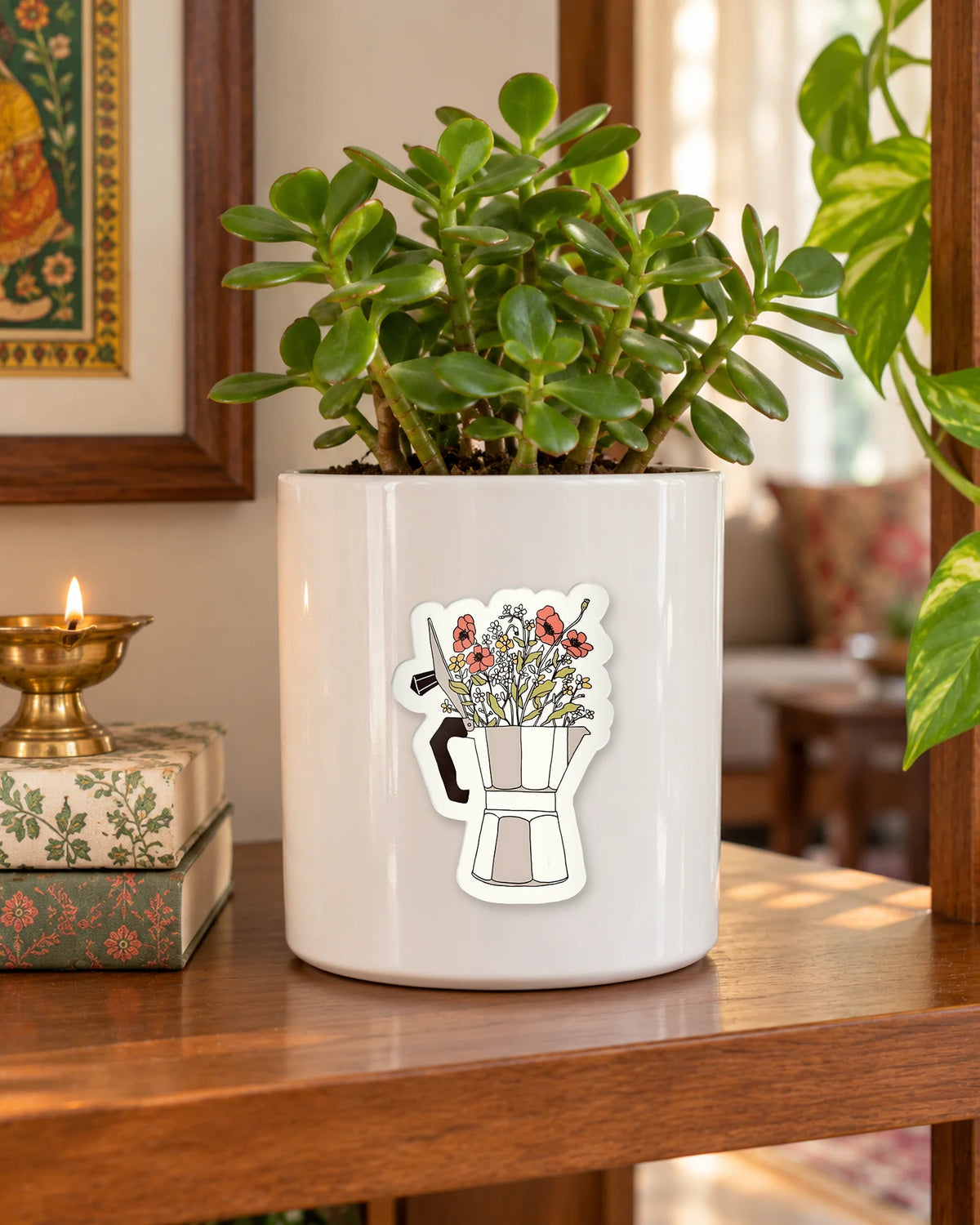 Flora Mocha hard surface patch mockup
