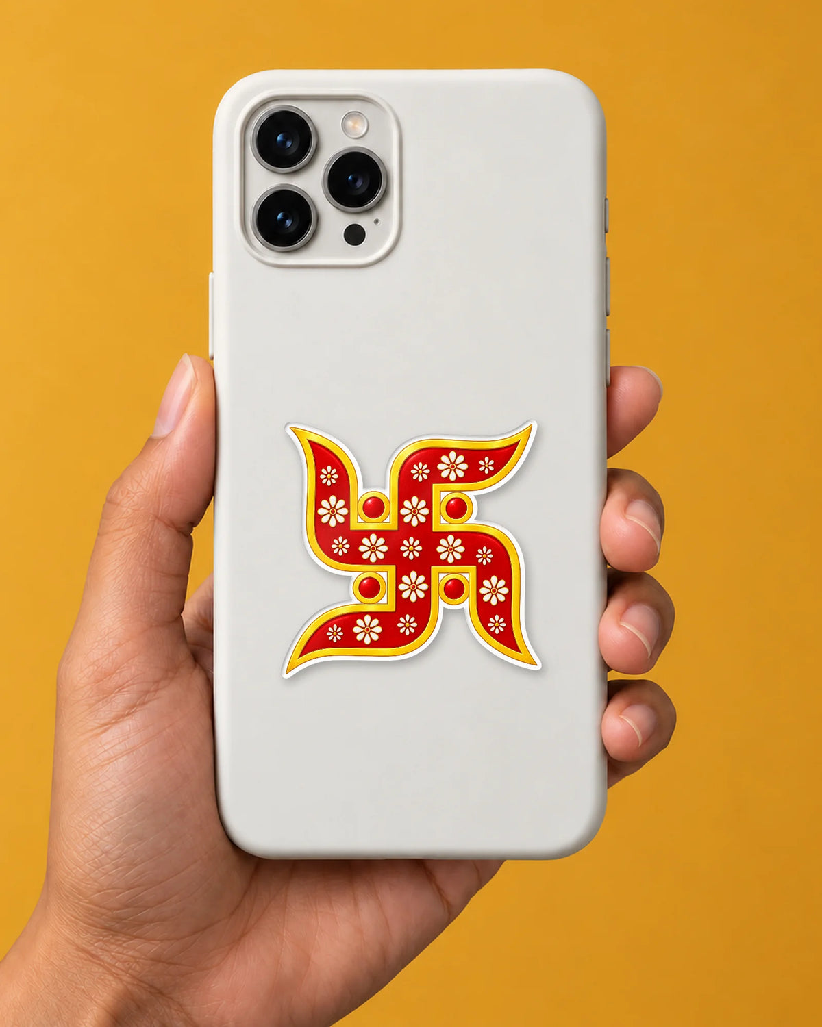 Phool Swastik hard surface patch mockup
