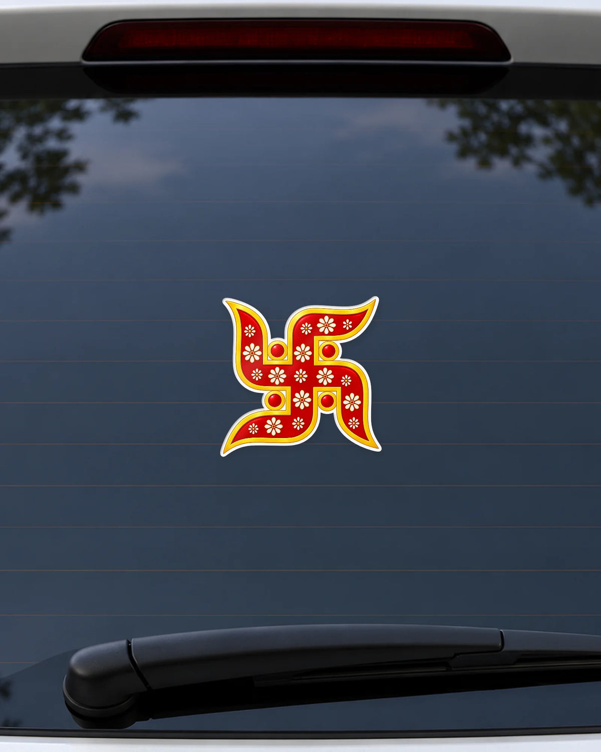 Phool Swastik hard surface patch mockup