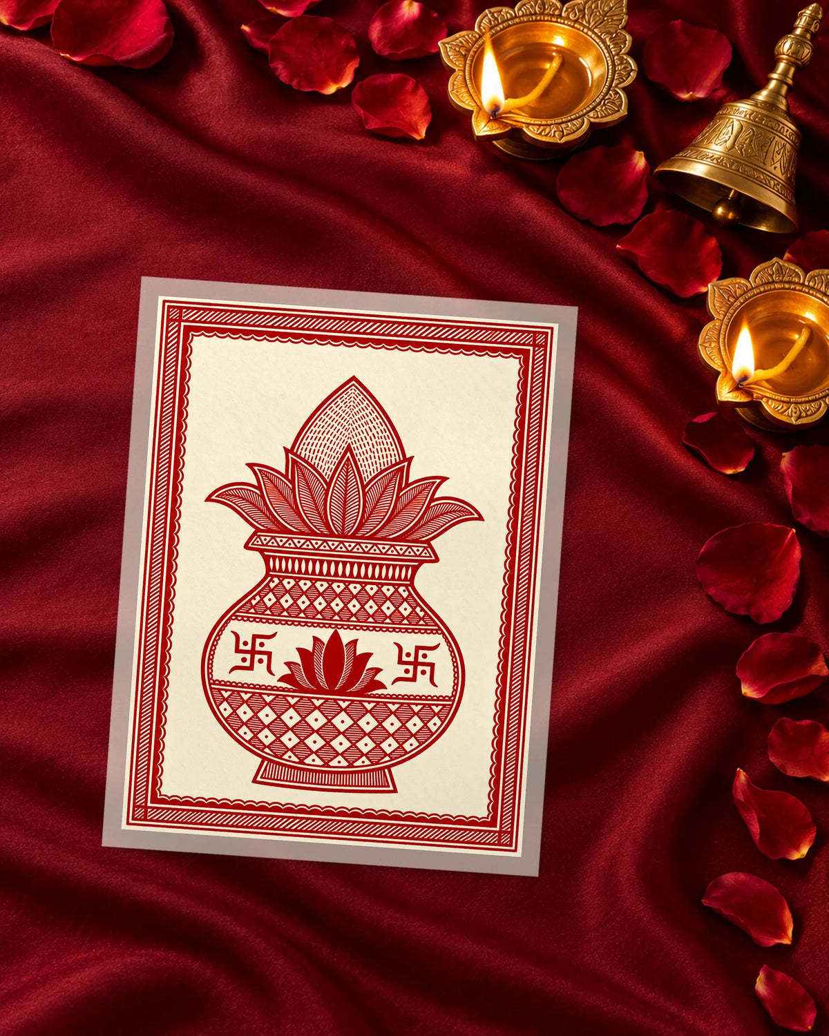 Folk Kalash iron-on patch transfer
